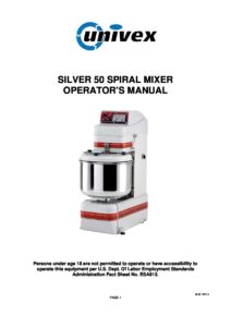 Univex SRM20 20 qt Planetary Mixer - Countertop, 1/2 hp, 115v