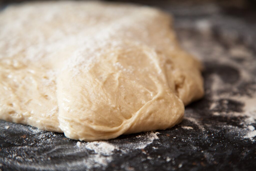 Dough on a counter
