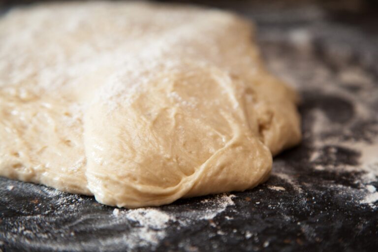 Dough on a counter